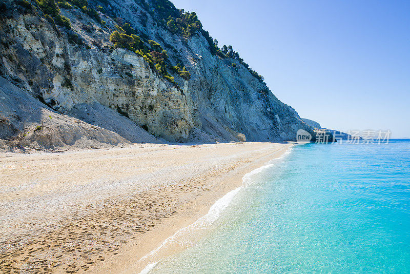 Egremni海滩，Lefkada (Levkas)岛，希腊